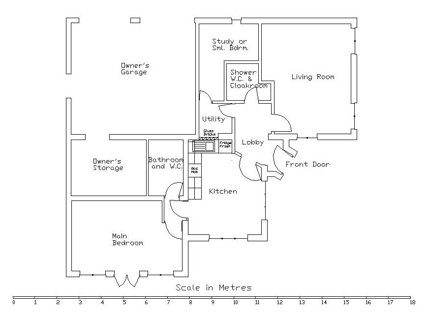 Scaled Drawing of the Floorplan of the Cottage